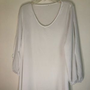 Sheer white beach cover up